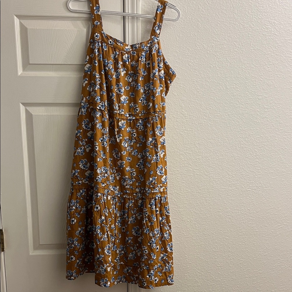 Pact Brown Floral Midi Dress